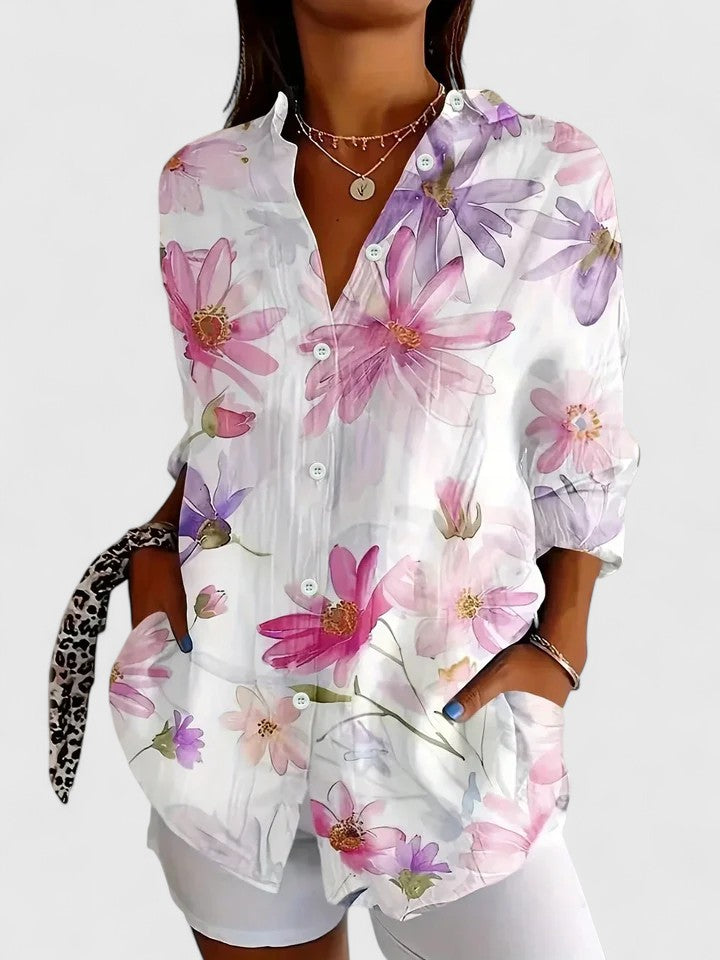 Anica - Blusa Artistica Vivace con Bottoni