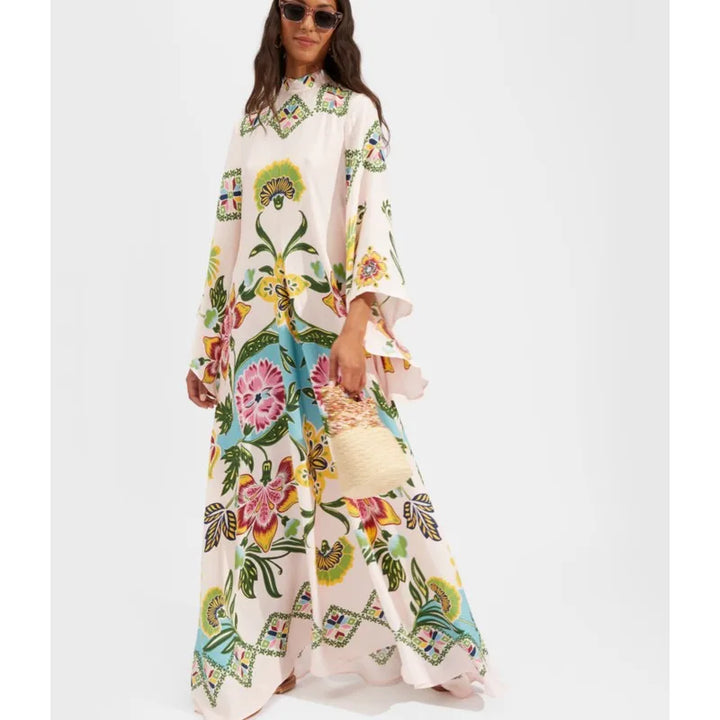 Abito Maxi Floreale Sculpted Elegance™