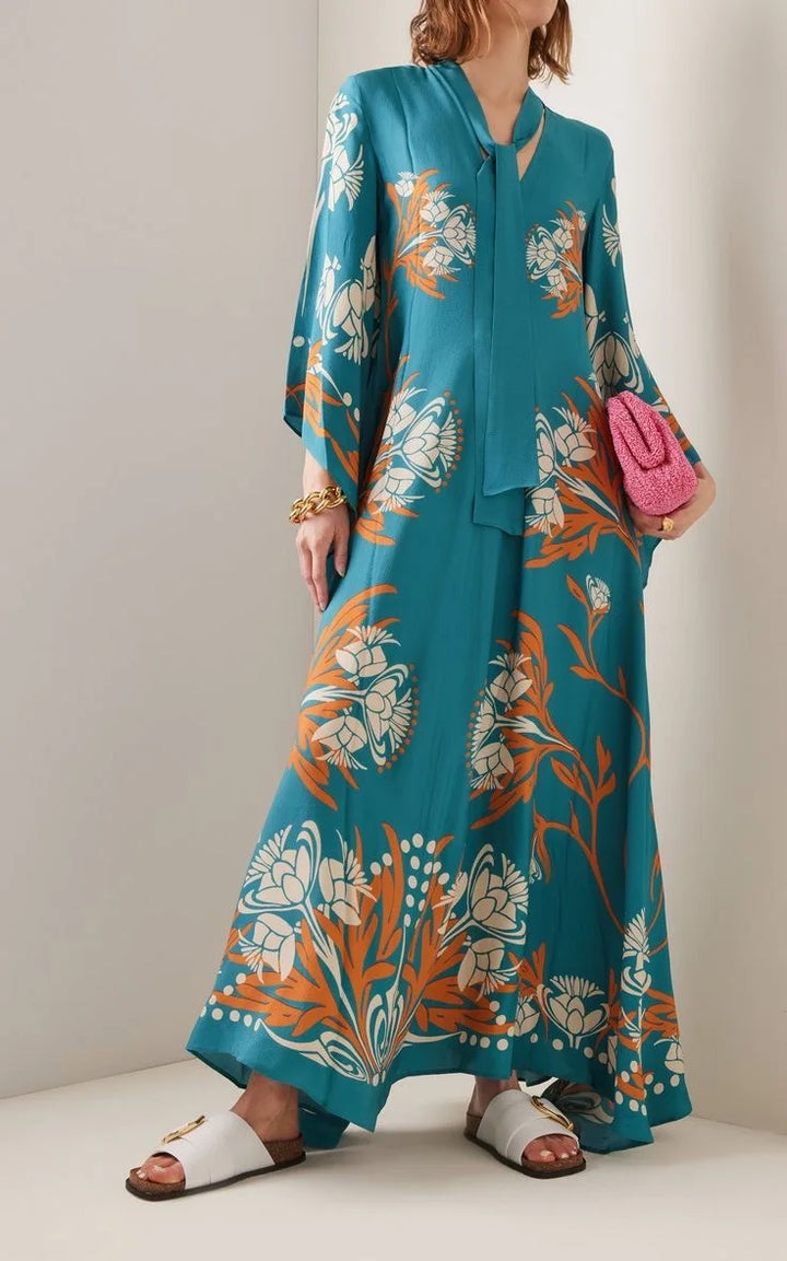 Abito Maxi Floreale Sculpted Elegance™