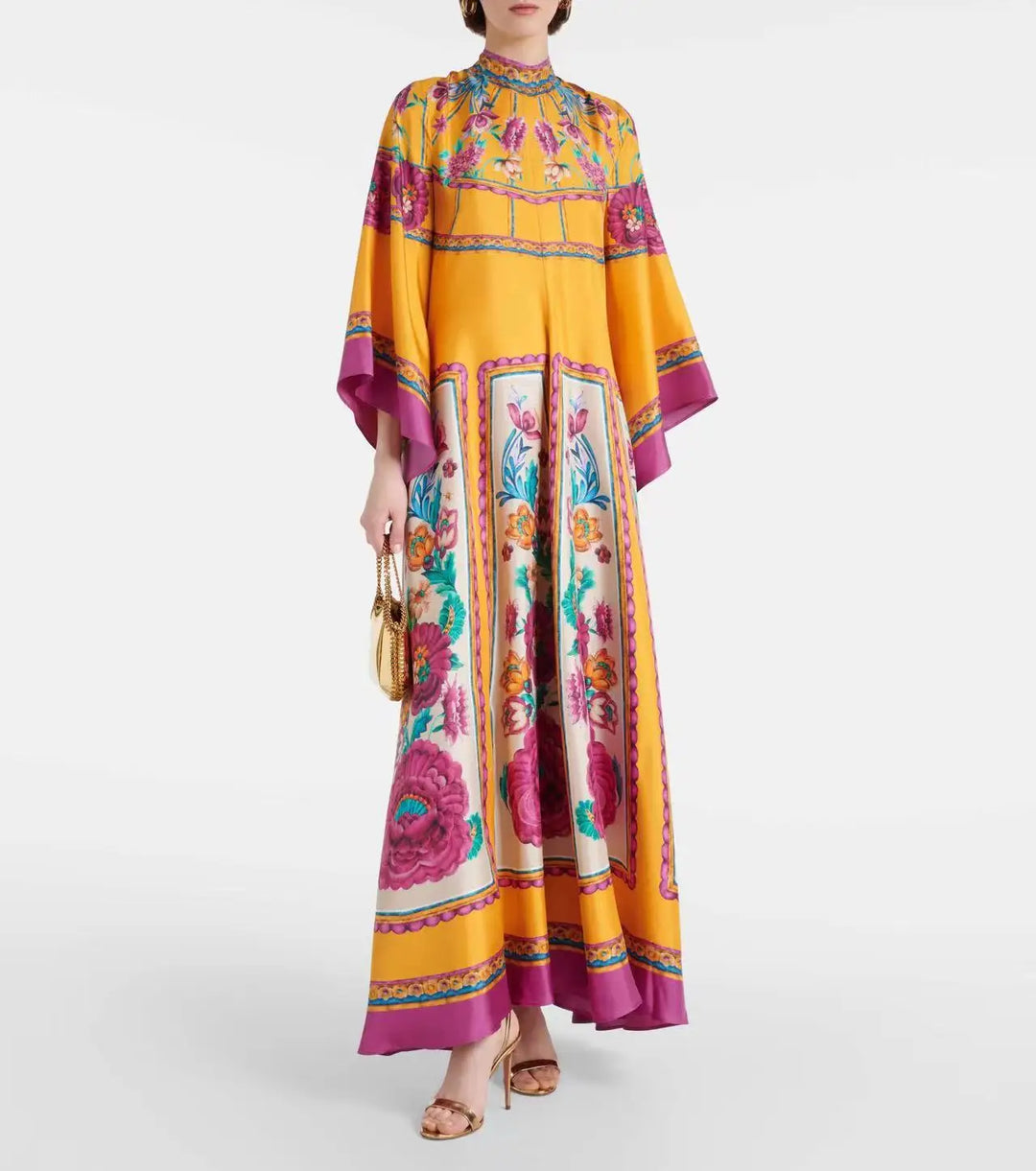 Abito Maxi Floreale Sculpted Elegance™