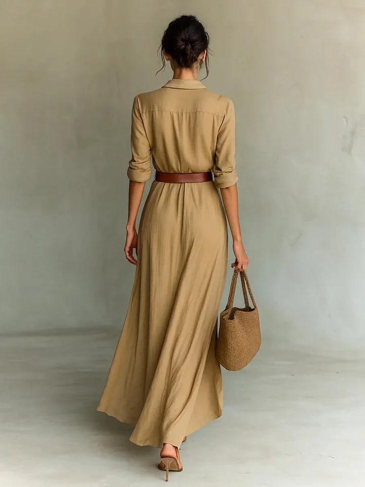 Ilona Maxi Dress – Chic & Senza Tempo in Khaki