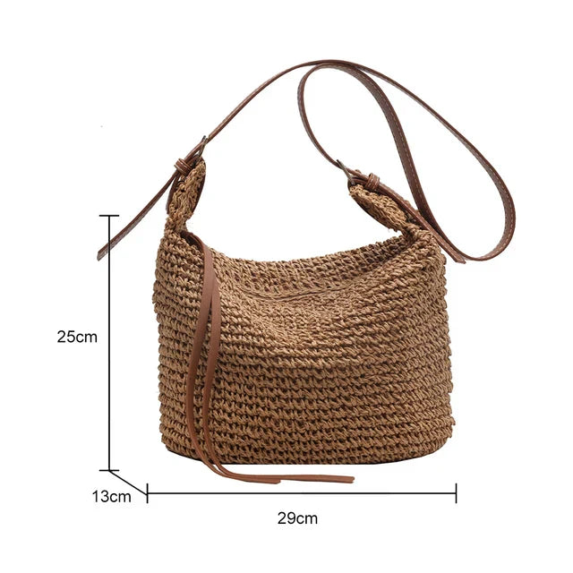 Arnljot | Borsa a Spalla Strutturata in Stile Intrecciato