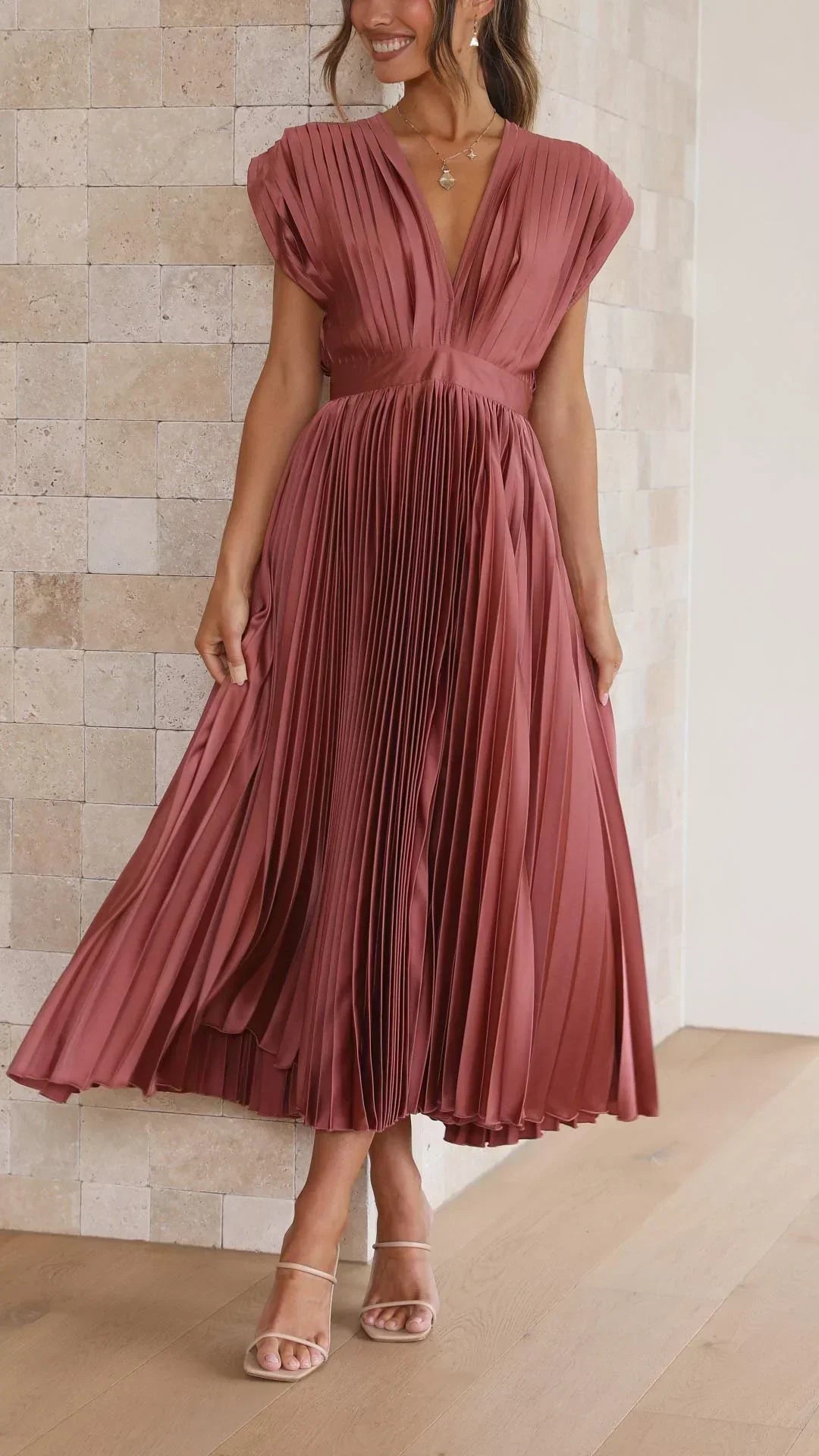 Alexis - Abito Elegante Plissettato