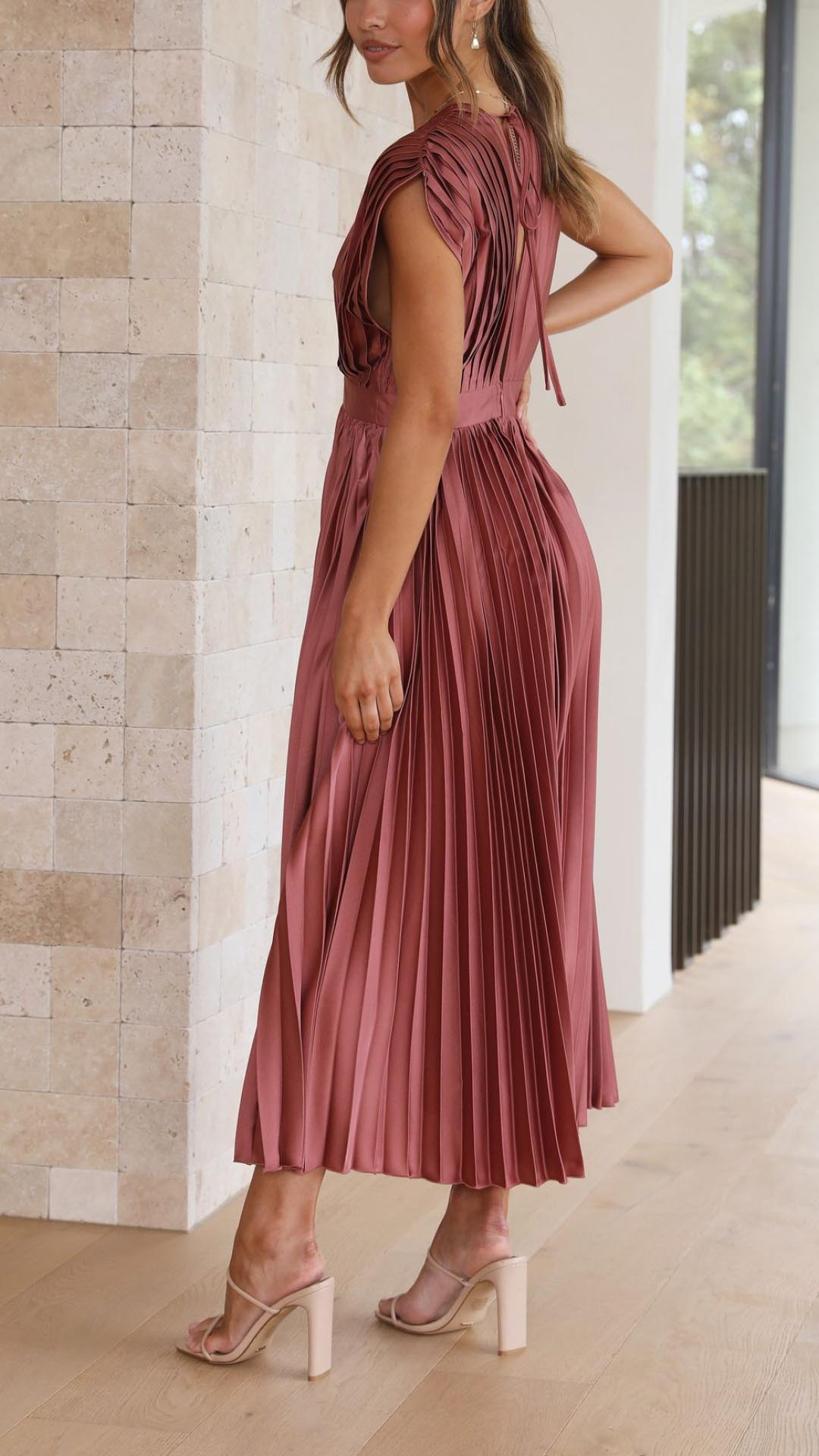 Alexis - Abito Elegante Plissettato