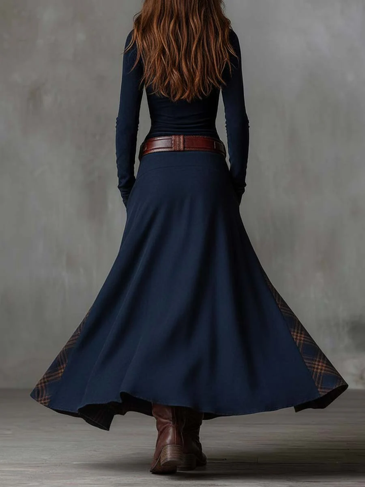 Azucena | Vestito maxi in camoscio con cintura