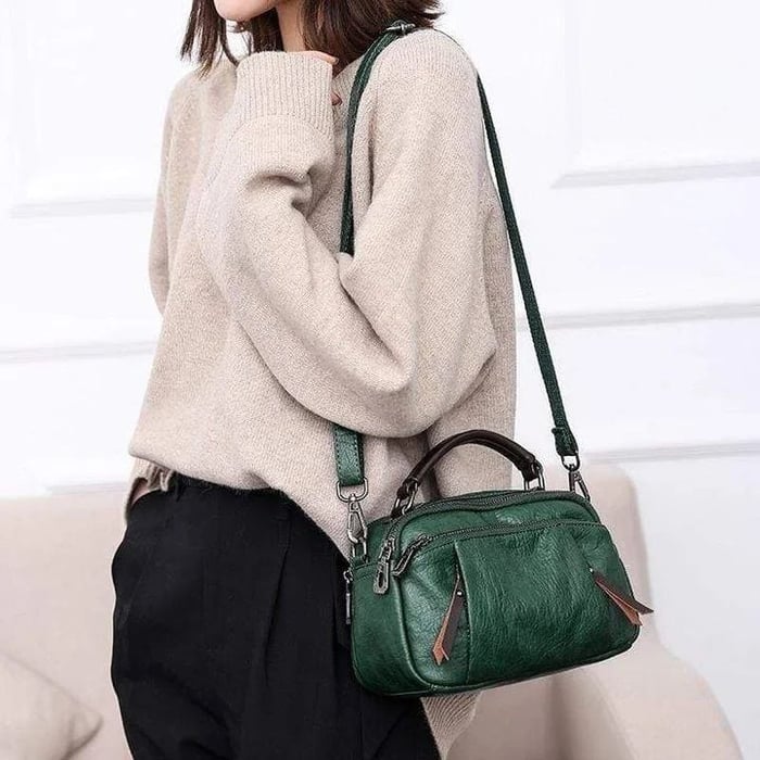 Finbjørg | Borsa Piccola e Versatile in Ombra di Cognac Dorato