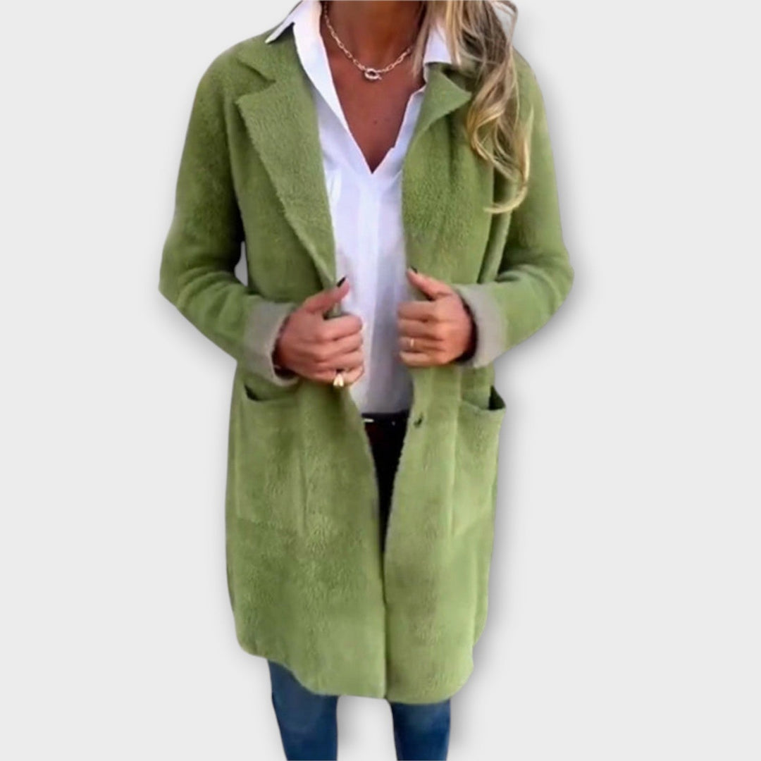 Cappotto lungo morbido e accogliente con tasche