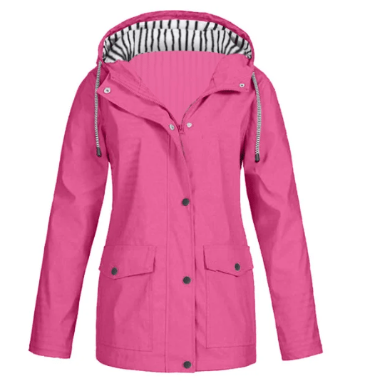 Ilektra - Giacca Impermeabile Elegante con Maniche Lunghe e Cappuccio