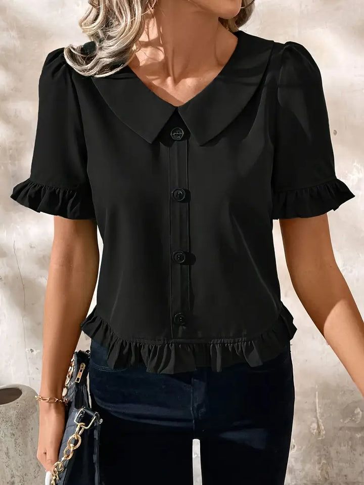 Foteini - Elegante Blusa a Maniche Corte