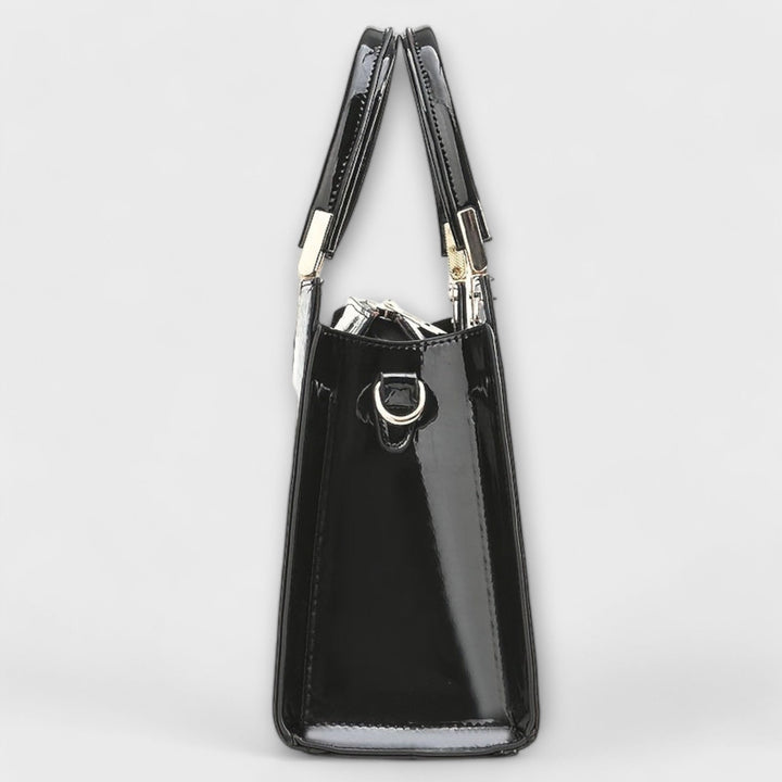 Borsa a Mano con Motivo Coccodrillo Lucido