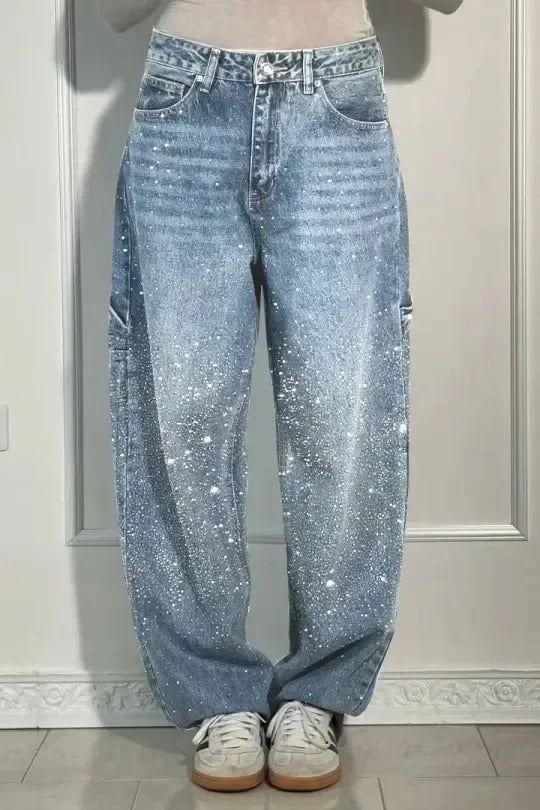 Victoria | Jeans Glitter a Vita Alta