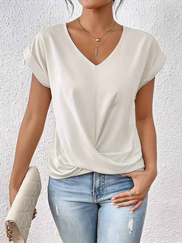 Maia – Top V-Neck con Nastro Frontale