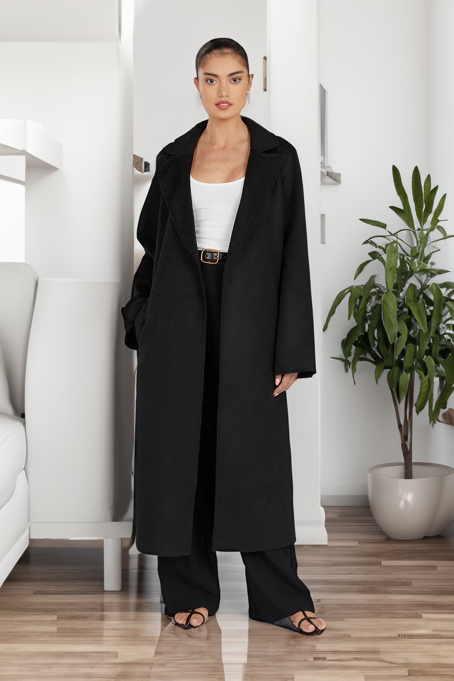 Cappotto invernale con colletto