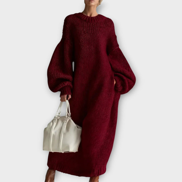 Abito Maxi in Maglia Oversized e Confortevole