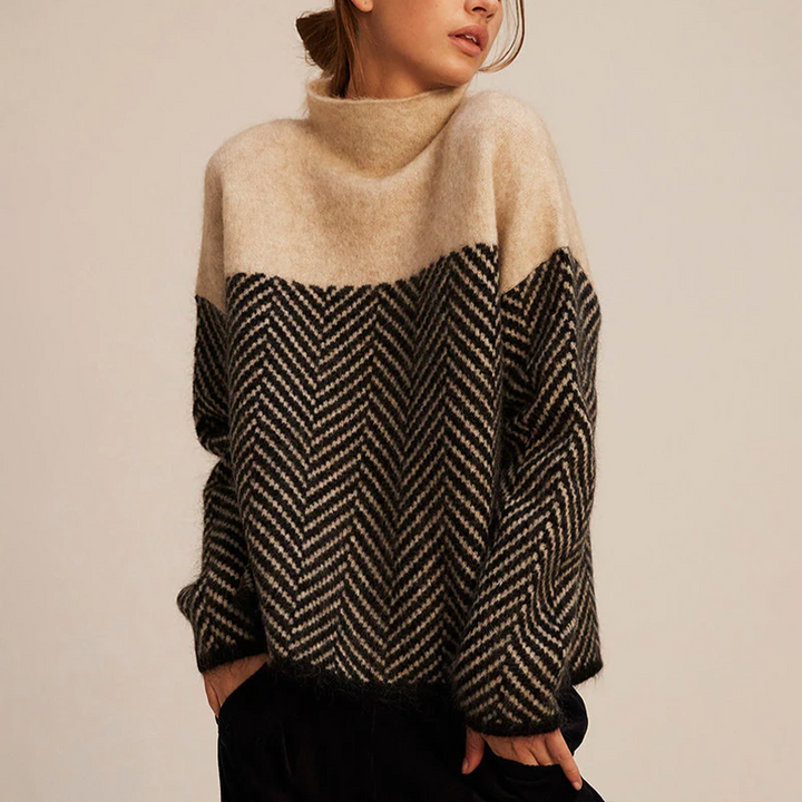 Eva | Maglione alla Moda con Collo Alto