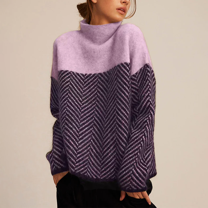 Eva | Maglione alla Moda con Collo Alto