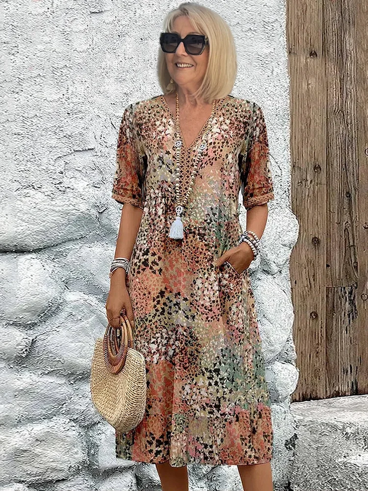 Caramina - Elegante Vestito Midi Donna Morbido