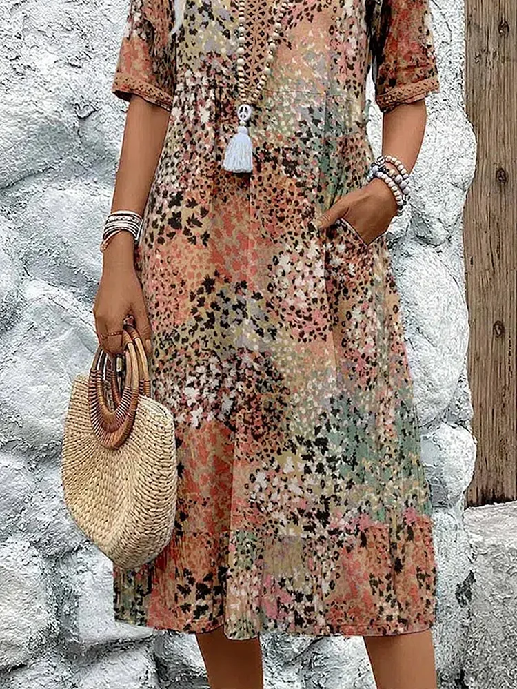 Caramina - Elegante Vestito Midi Donna Morbido