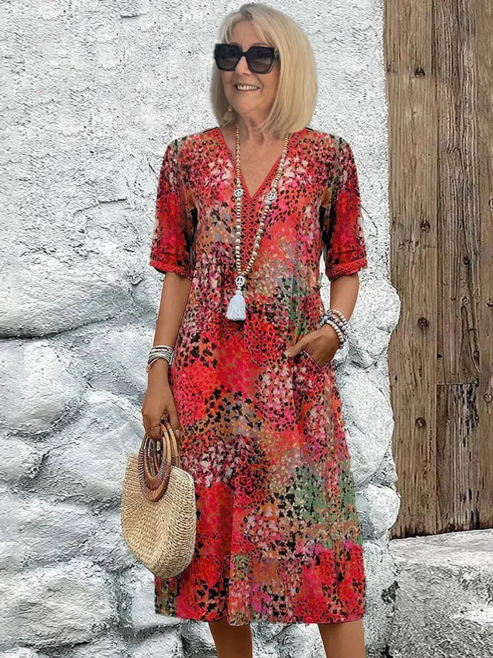 Caramina - Elegante Vestito Midi Donna Morbido
