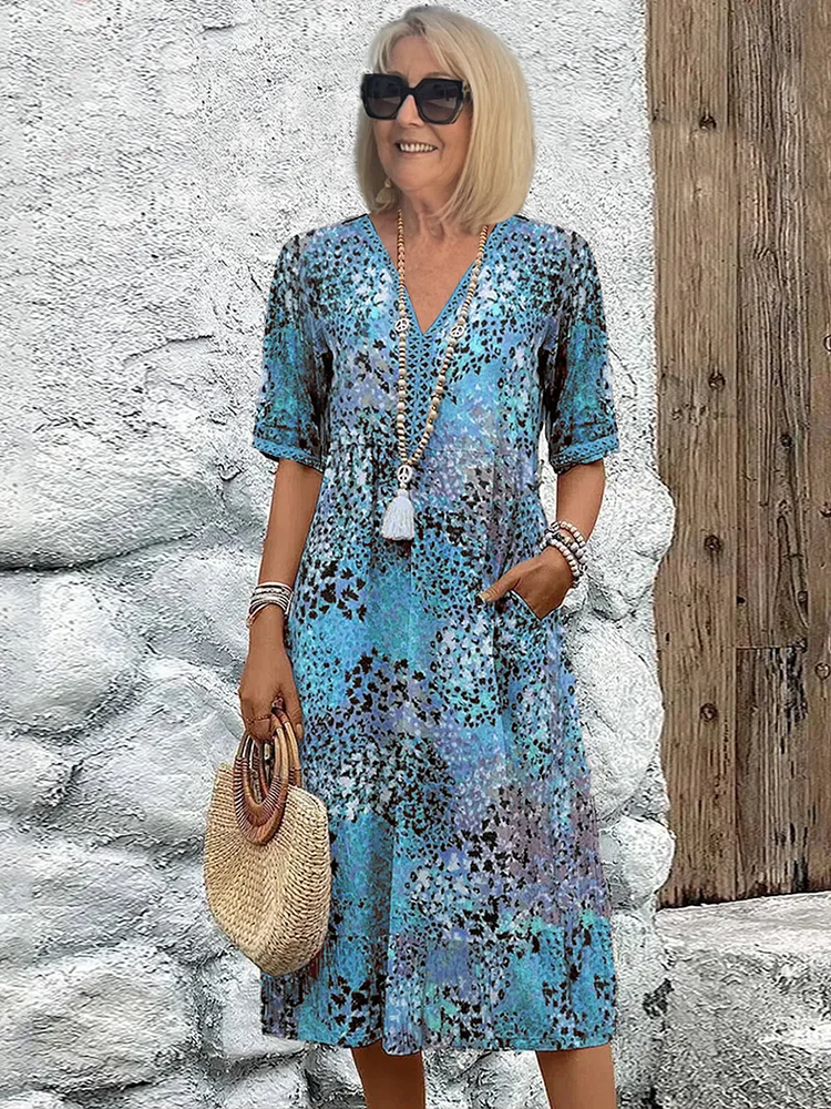 Caramina - Elegante Vestito Midi Donna Morbido