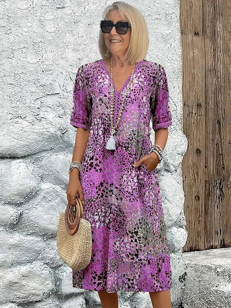 Caramina - Elegante Vestito Midi Donna Morbido