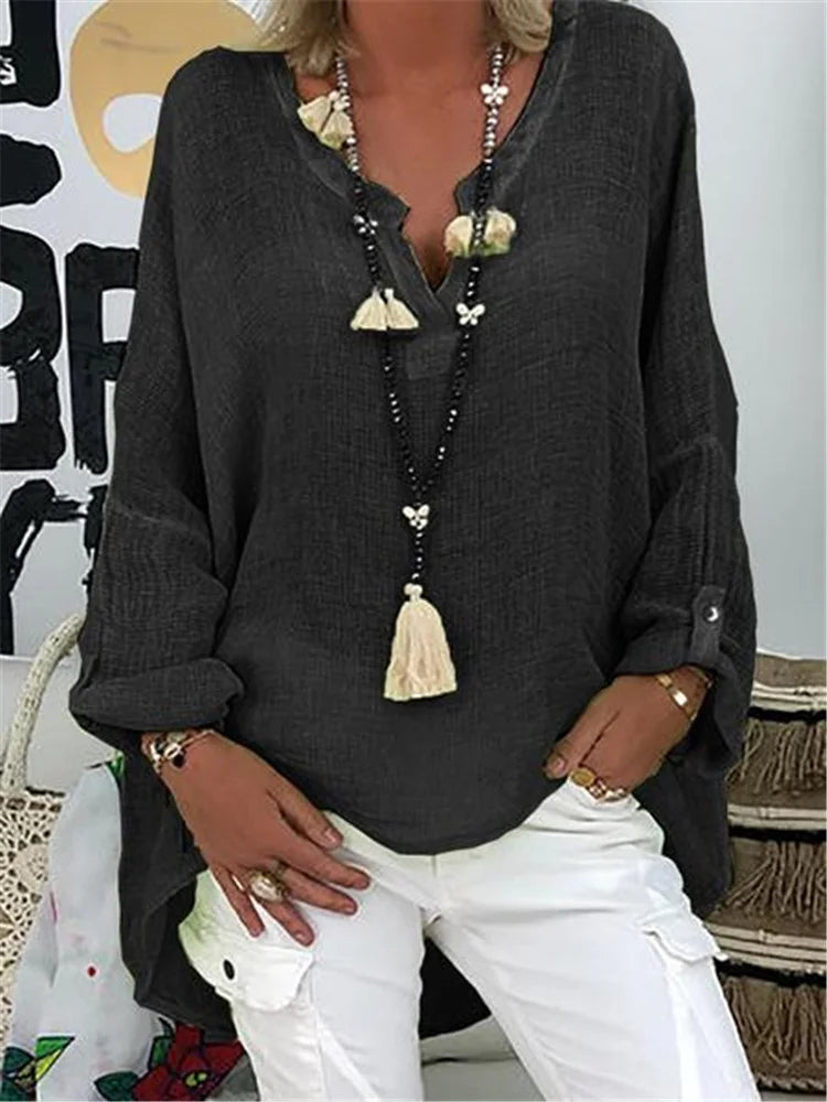 Caelina - Camicia Base a Maniche Lunghe