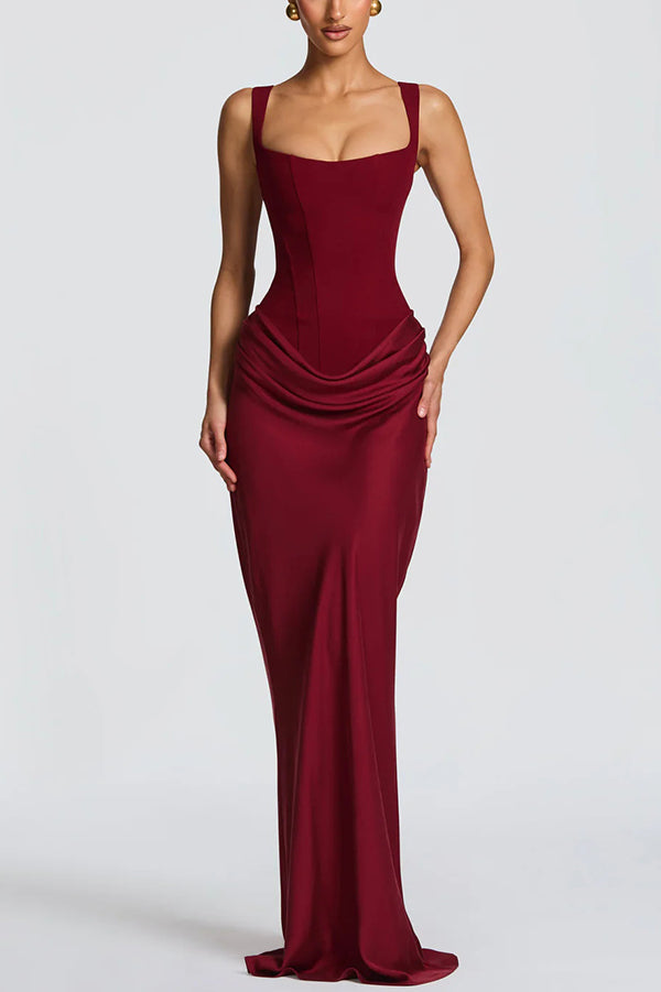Leonor ❘ Abito maxi con scollo quadrato