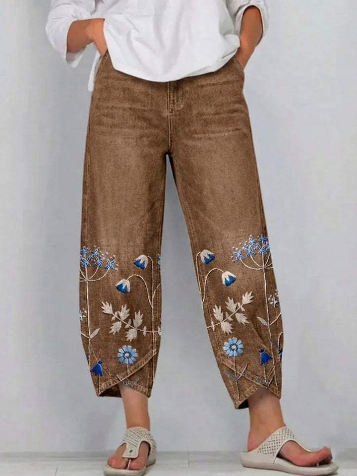 Aven | Pantaloni Ricamati Casual Chic