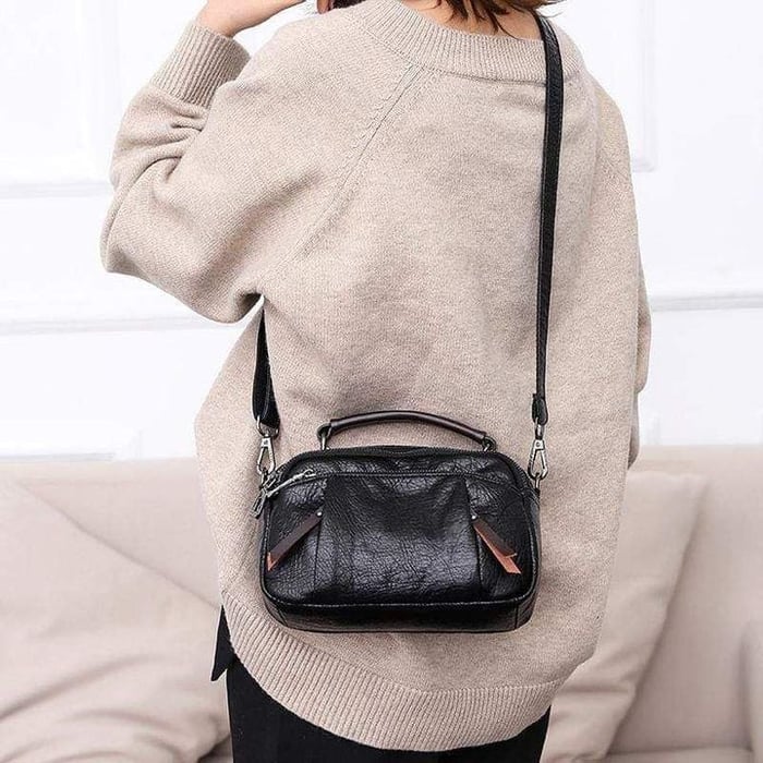 Finbjørg | Borsa Piccola e Versatile in Ombra di Cognac Dorato