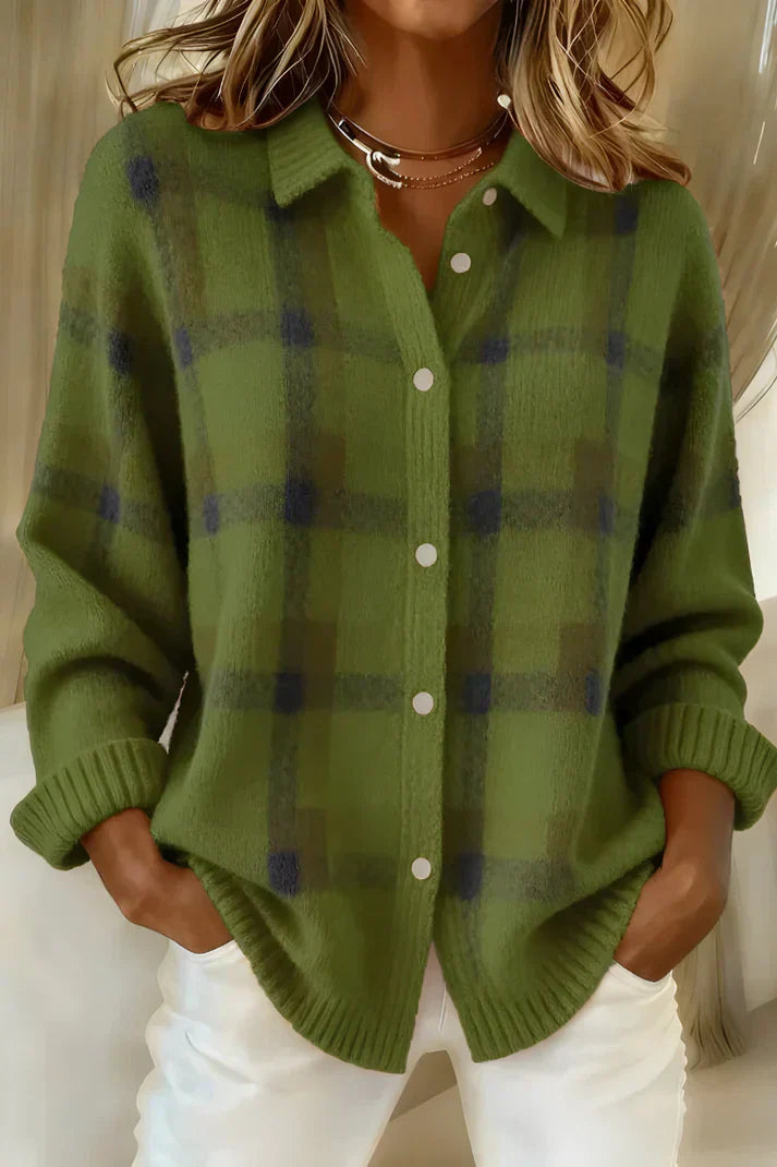 Gisèle – Maglione in maglia a quadri morbido