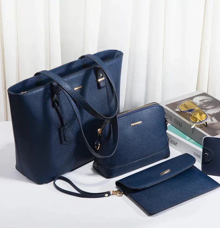 Ashby | Set di Borse a Mano e a Spalla in Pelle Versatile da 3 Pezzi