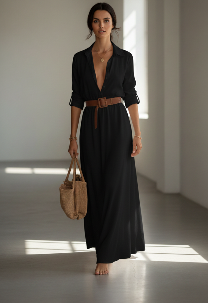Ilona Maxi Dress – Chic & Senza Tempo in Khaki