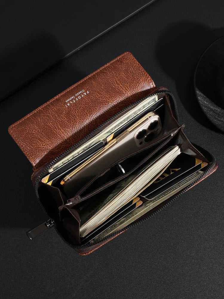 Briony | Clutch con Cerniera in PU Pelle Multi-Funzionale