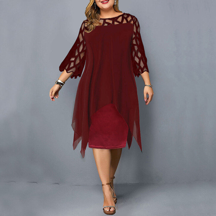Kirsty | Elegante Vestito Midi Taglie Forti per Donne Moderne