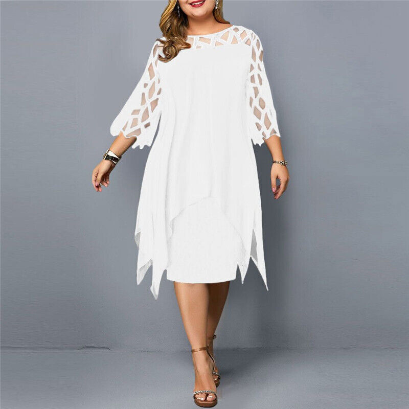 Kirsty | Elegante Vestito Midi Taglie Forti per Donne Moderne