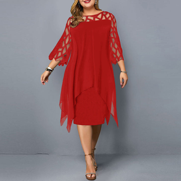 Kirsty | Elegante Vestito Midi Taglie Forti per Donne Moderne
