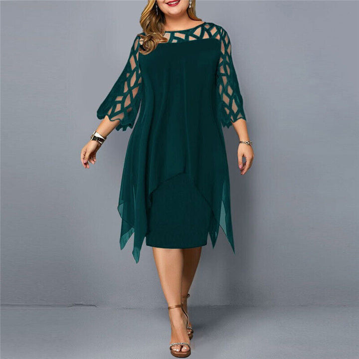 Kirsty | Elegante Vestito Midi Taglie Forti per Donne Moderne