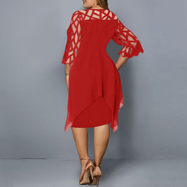 Kirsty | Elegante Vestito Midi Taglie Forti per Donne Moderne