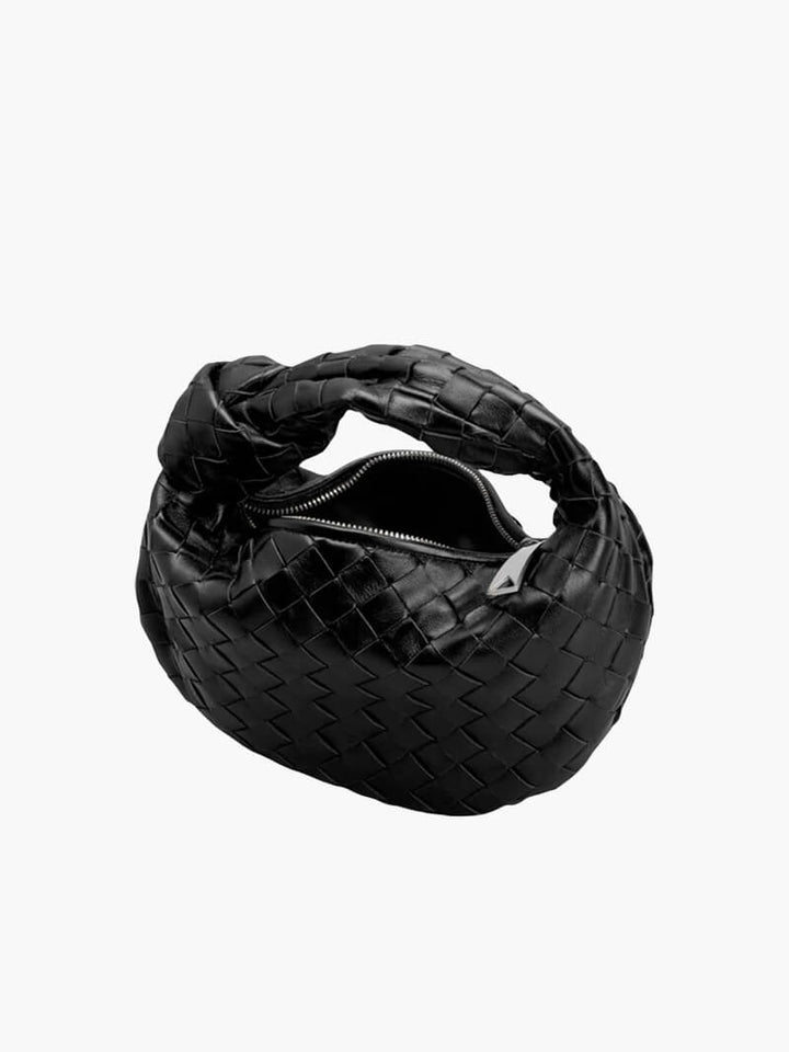 Borsa a Mano Woven da Donna con Manico Annodato e Forma Curva