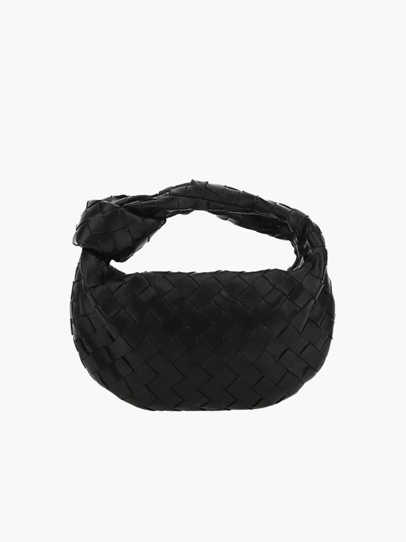Borsa a Mano Woven da Donna con Manico Annodato e Forma Curva