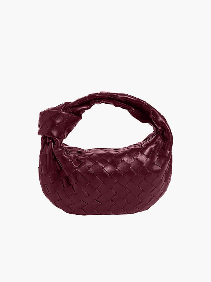 Borsa a Mano Woven da Donna con Manico Annodato e Forma Curva
