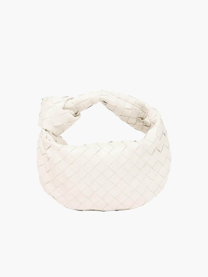 Borsa a Mano Woven da Donna con Manico Annodato e Forma Curva