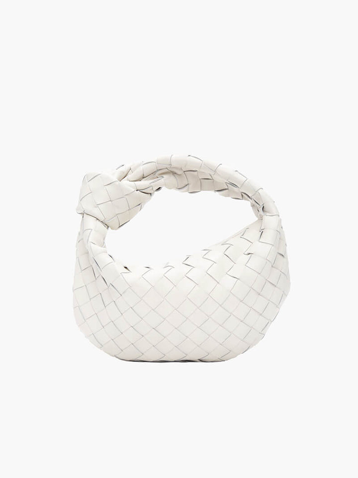 Borsa a Mano Woven da Donna con Manico Annodato e Forma Curva