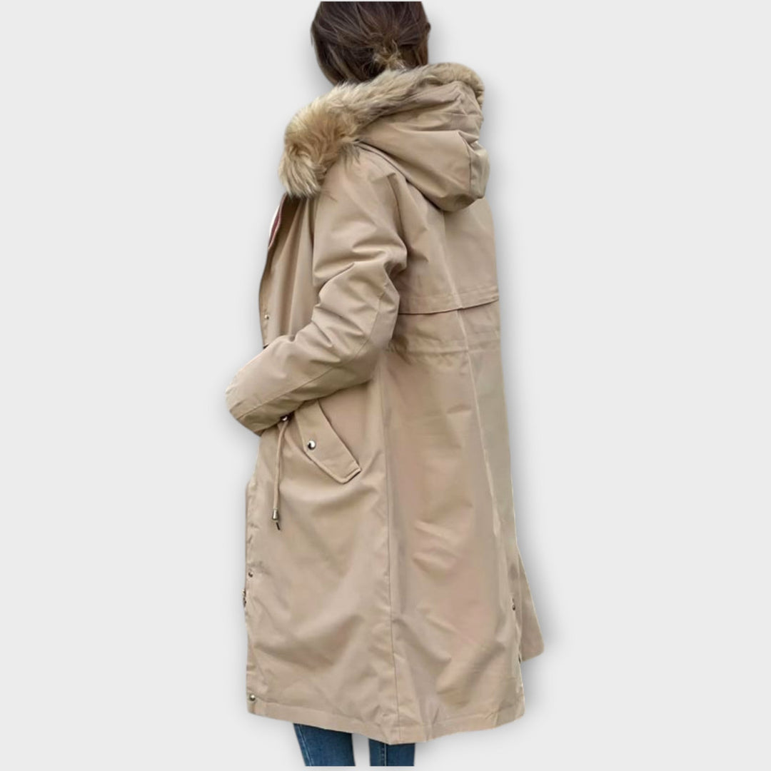 Parka Invernale Lungo in Finta Pelliccia