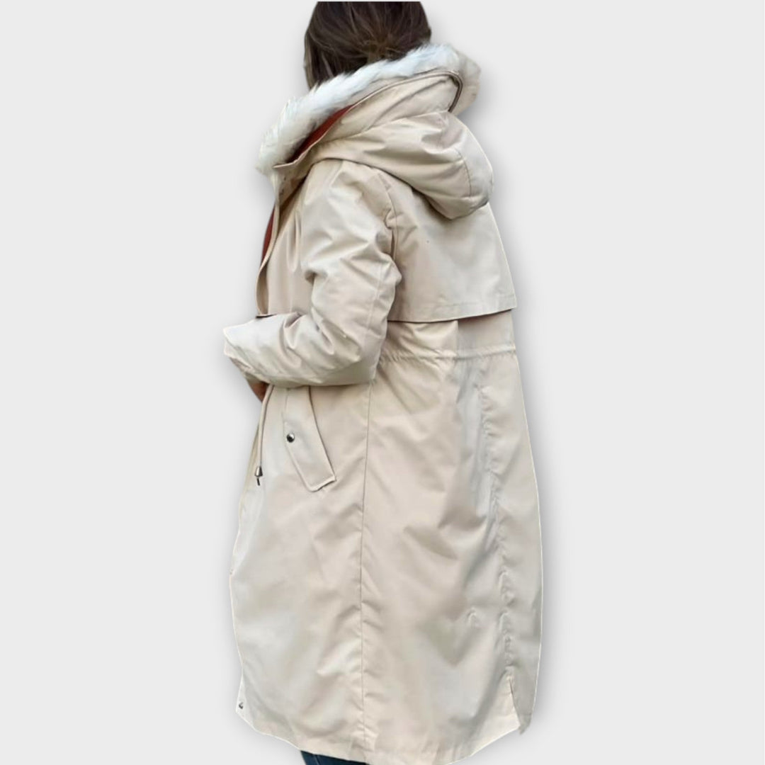 Parka Invernale Lungo in Finta Pelliccia