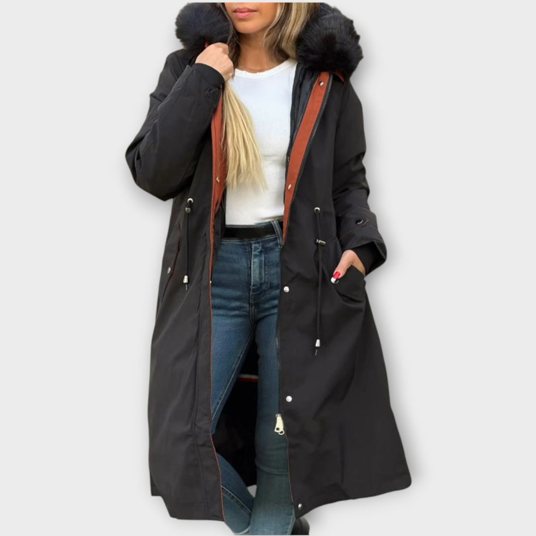 Parka Invernale Lungo in Finta Pelliccia