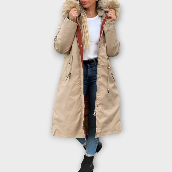 Parka Invernale Lungo in Finta Pelliccia