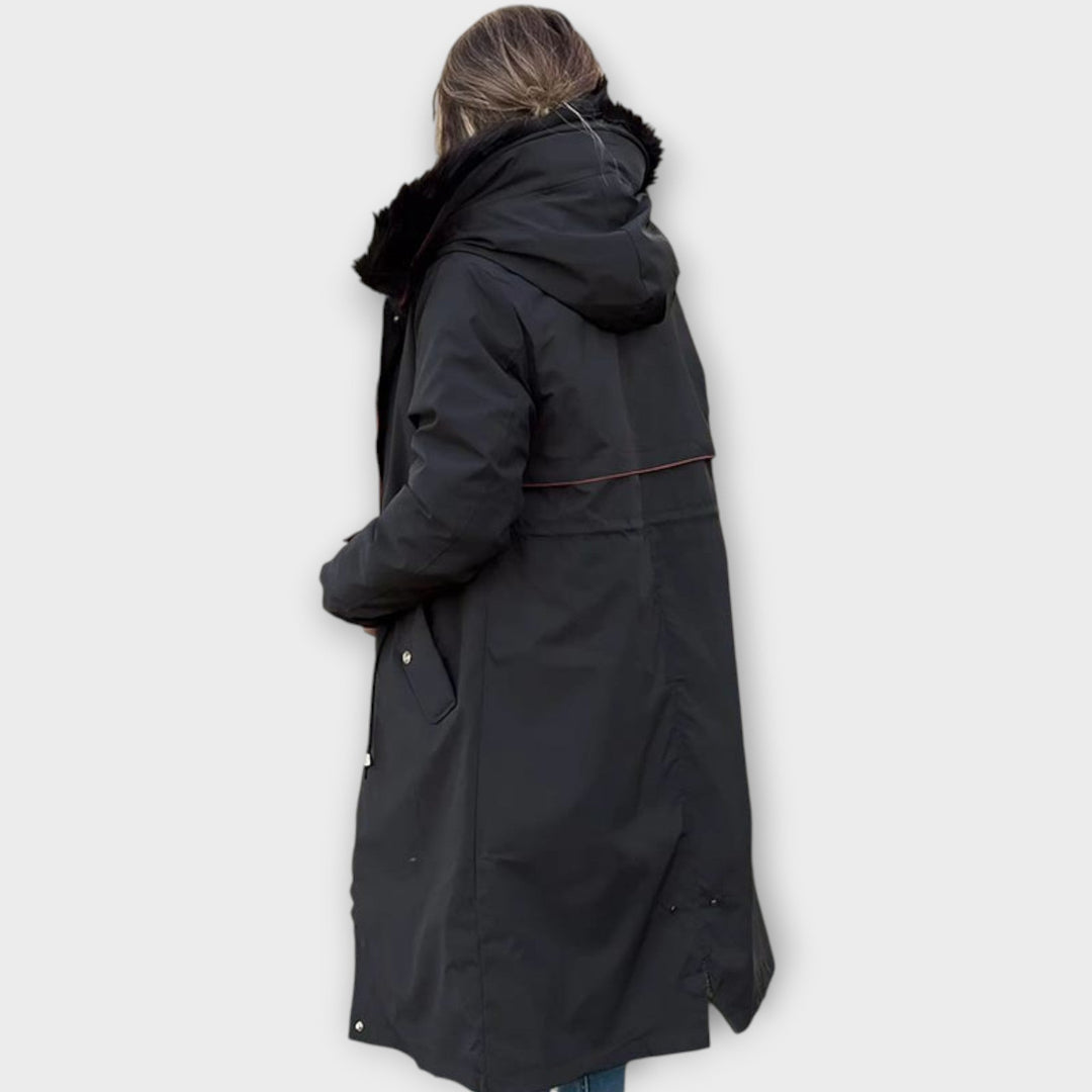 Parka Invernale Lungo in Finta Pelliccia