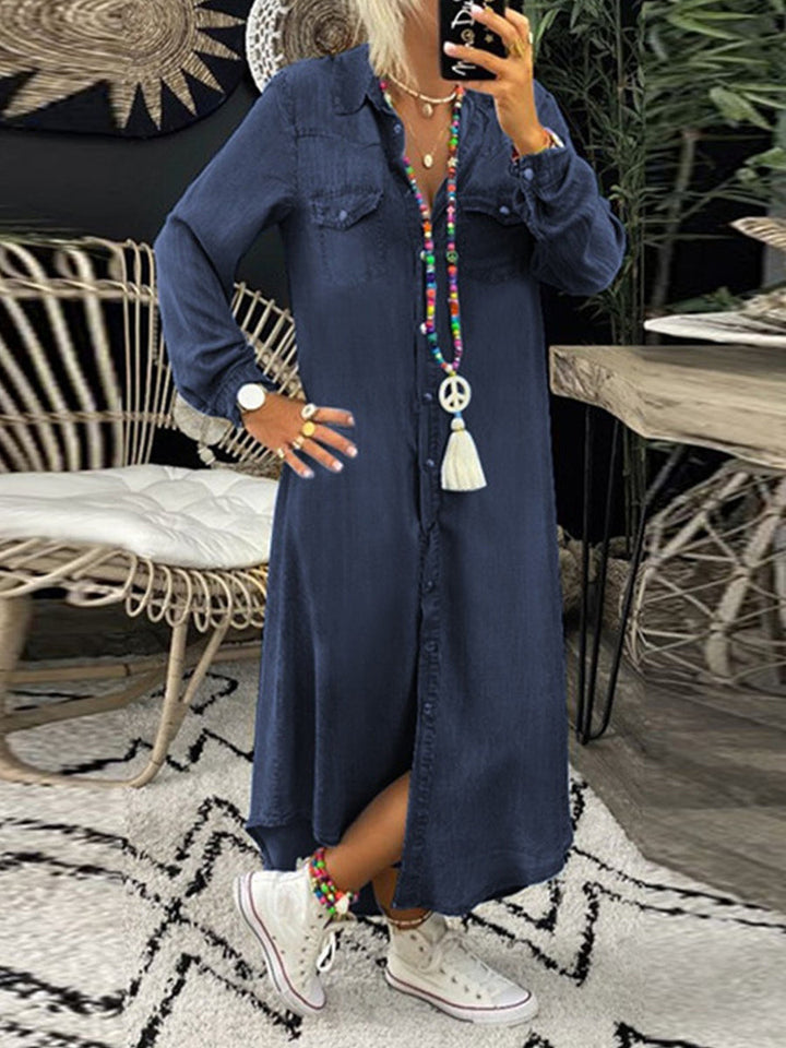Helen | Vestito Camicia in Denim Casual ed Elegante