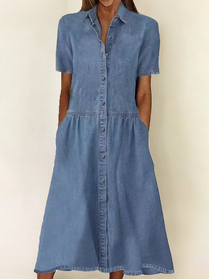 Carol | Vestito in denim a maniche corte